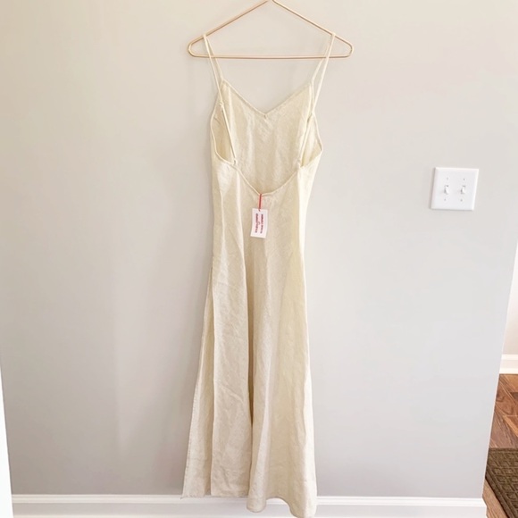 Solid & Striped Sloane Stephens The Elizabeth Dress Linen Midi - Picture 8 of 11